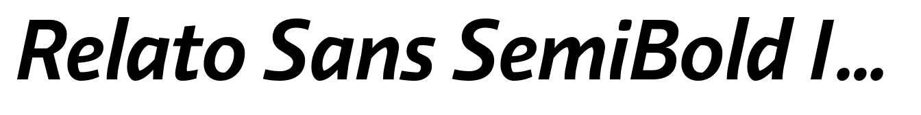 Relato Sans SemiBold Italic